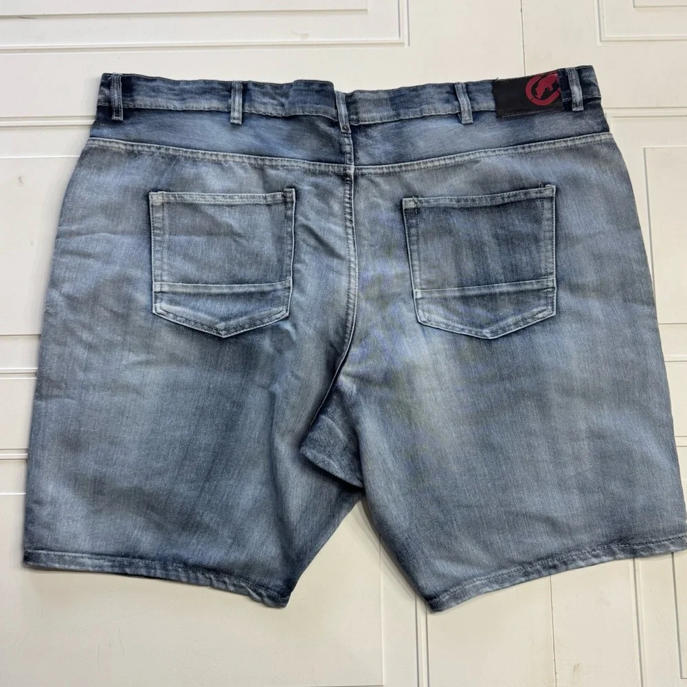 Ecko Unltd. Men’s Size 50 Relaxed Distressed Blue Denim Jean Shorts - Picture 5 of 5